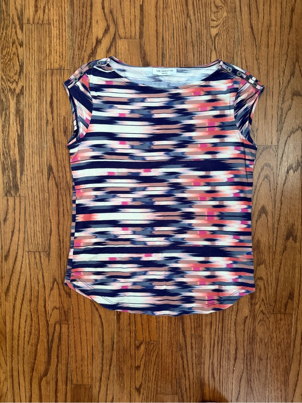 Y2K Liz Claiborne Women's abstract stripe pattern top